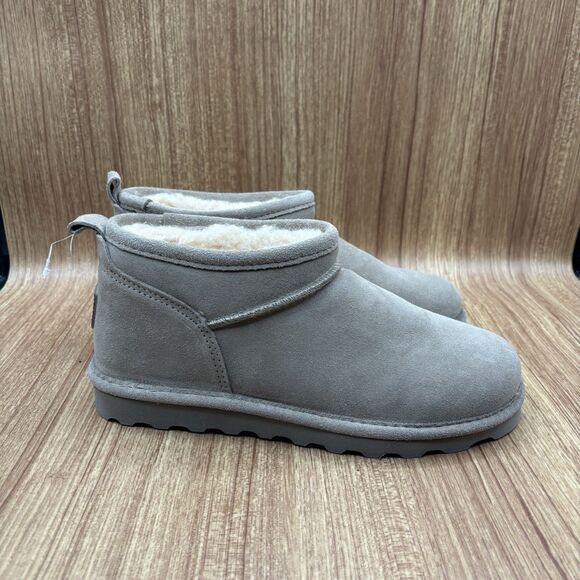 Bearpaw Women's Super Shorty Bootie - Iced Coffee Size 8 New Cozy Warm - Picture 1 of 7